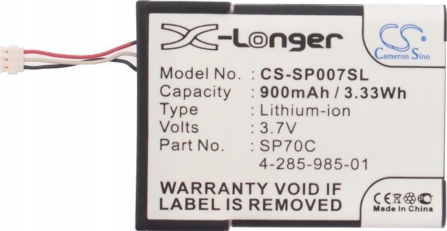 Bateri Li ion për Sony PSP E1000 E1002 dhe Pulse Wireless Headset 7.1, 3.7V, 900mAh