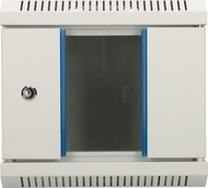 Kabinet muror rrjeti ExtraLink 10" 4U EX.14466, çelik, me derë xhami, gri