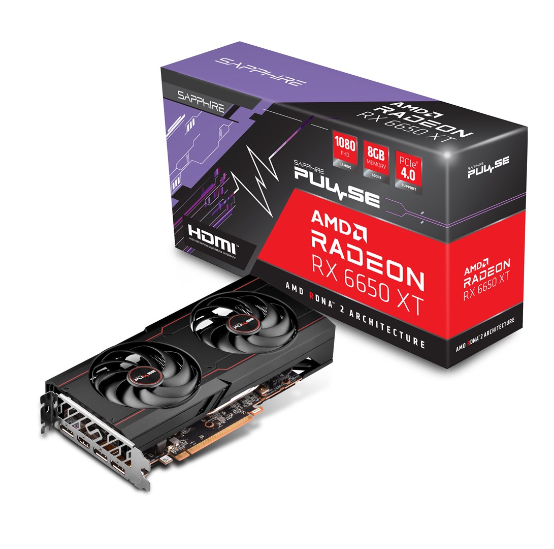 Kartelë grafike Sapphire Radeon RX 6650 XT Pulse, 8GB, e zezë
