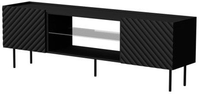 Komodë TV Cama Meble EF Lucca, 180x40x59 cm, e zezë