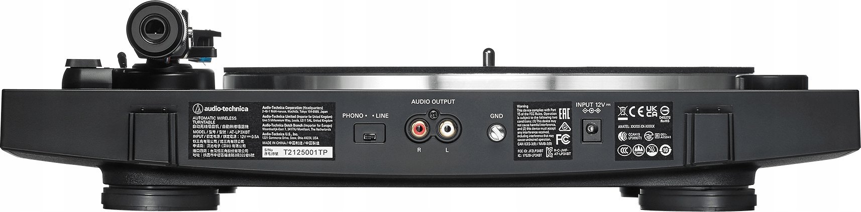 Gramafon Audio Technica AT-LP3XBT, automatik me rrip, Bluetooth, i zi