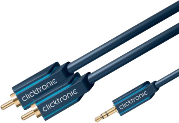 Kabllo ClickTronic HQ OFC, Jack 3,5mm - 2x RCA RCA, M/M, 2m                    