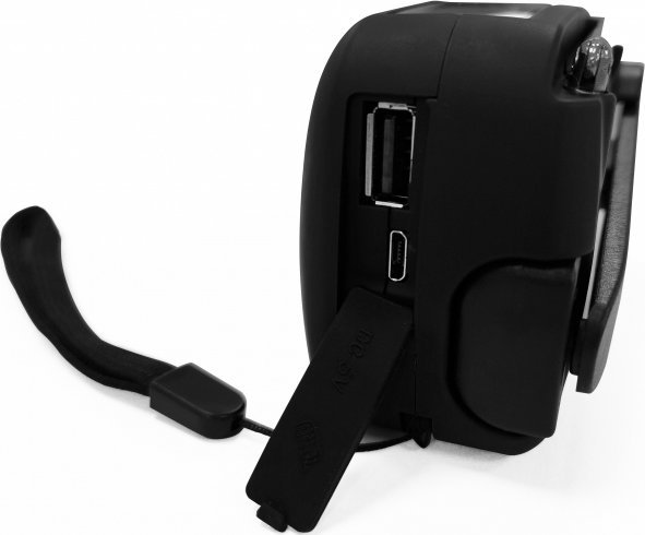 Портабилно радио Technaxx TX-238, аналогно и дигитално, со динамо и соларен панел, црно