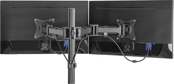 Kllapë tavoline Ultradesk UD-SKEL-DB, për 2 monitorë 17"-30", VESA 75x75 100x100, e zezë