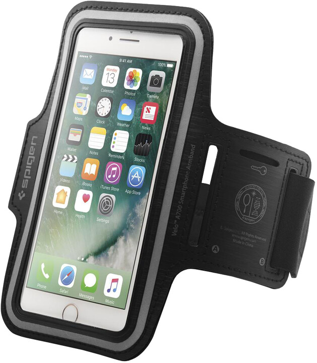 Mbrojtëse sportive për celular Spigen Velo A700 6", e zezë