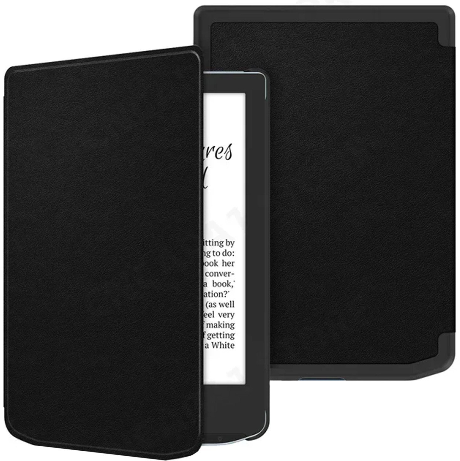 Këllëf smart për eBook PocketBook Verse 629 Verse Pro 634 GoBook 2.0, plastik, mbyllje magnetike, i zi