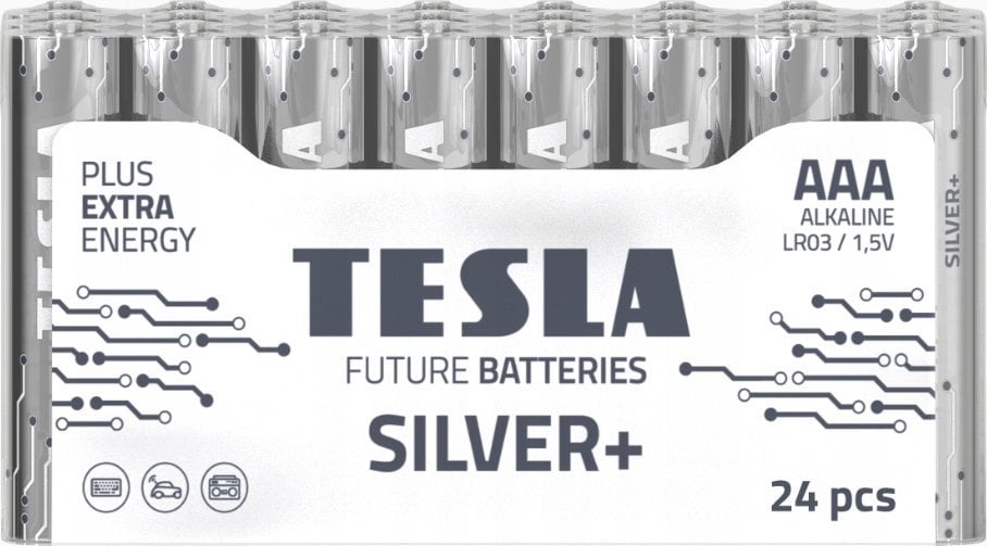 Bateri Tesla SILVER+ AAA, paketim 10 copë, alkaline