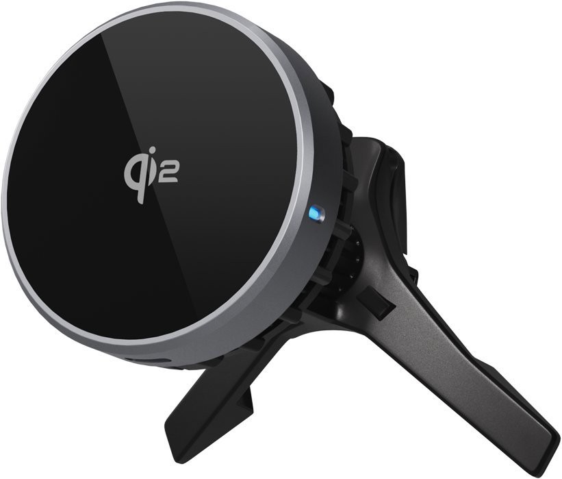 Karikues makine wireless magnetik Spello ForceDrive SD70, Qi2 MagSafe, për grilë ajrimi, i zi