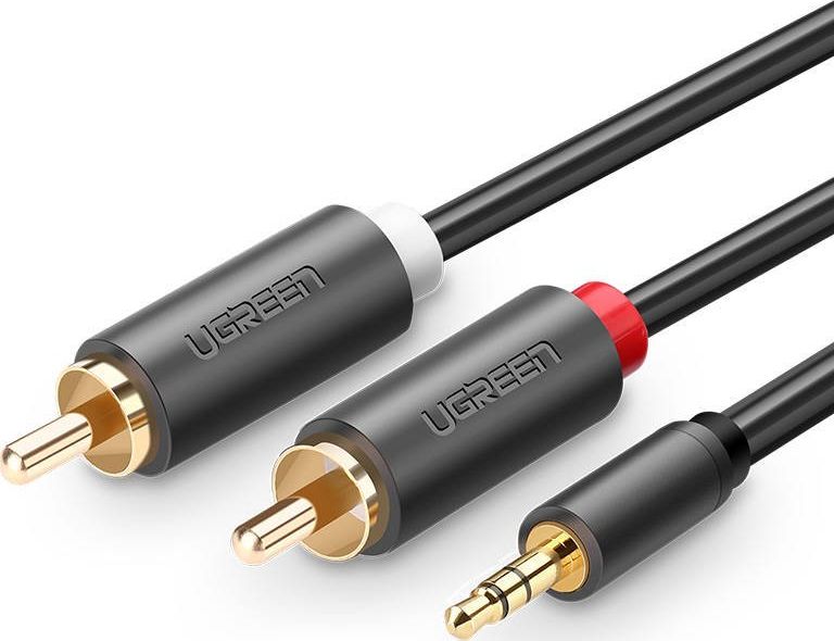 Kabllo Ugreen Jack 3.5mm - RCA (Cinch) x2, 10m, e zezë