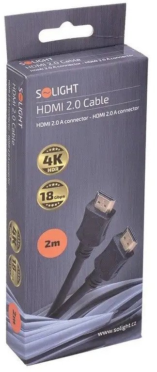 Kабел HDMI Solight SSV1222, 2.0, 2m, 4K