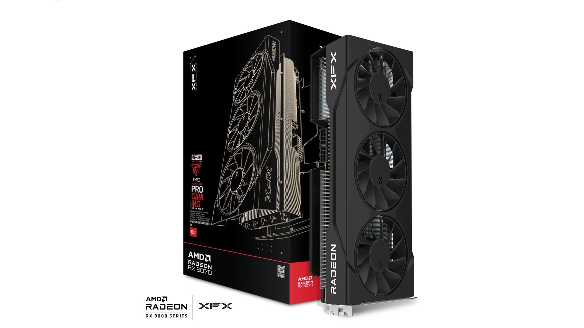 Kartelë grafike XFX RX 9070, 16 GB, e zezë
