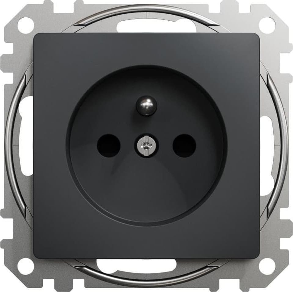 Prizë Schneider Electric Sedna Design, 2P+PE, IP20, anthracite e zezë