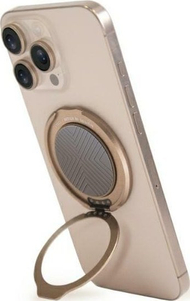 Mbajtës telefoni magnetik Uniq GripFit 360, rrotullim 360°, me kickstand, gri