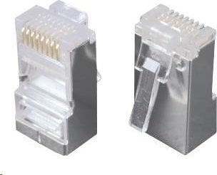 Konektor RJ45 Solarix, CAT5e 8p8c, pa ekranim, transparent