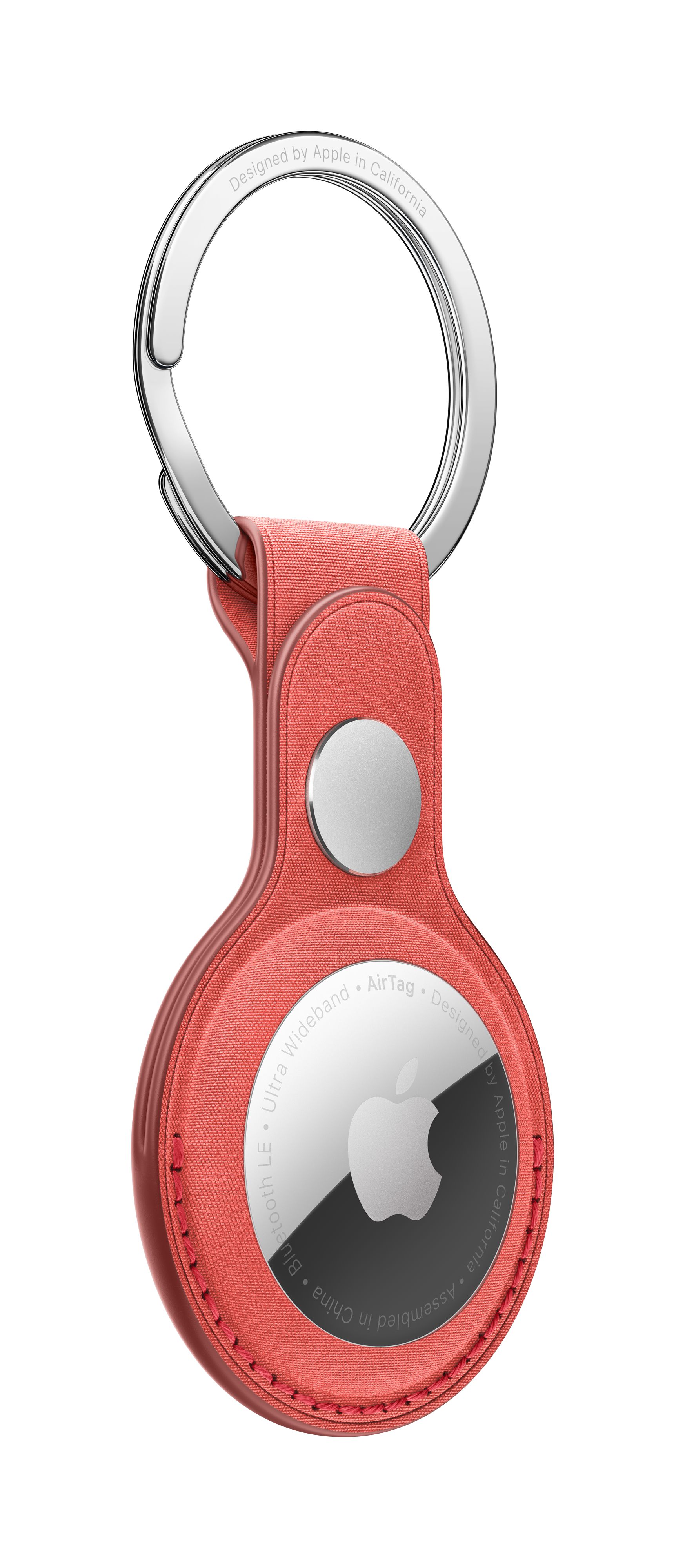 Apple AirTag FineWoven Key Ring, Coral