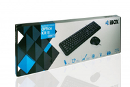 Set tastierë dhe maus iBOX Office Kit II, USB, QWERTY anglisht, 1600 DPI, i zi