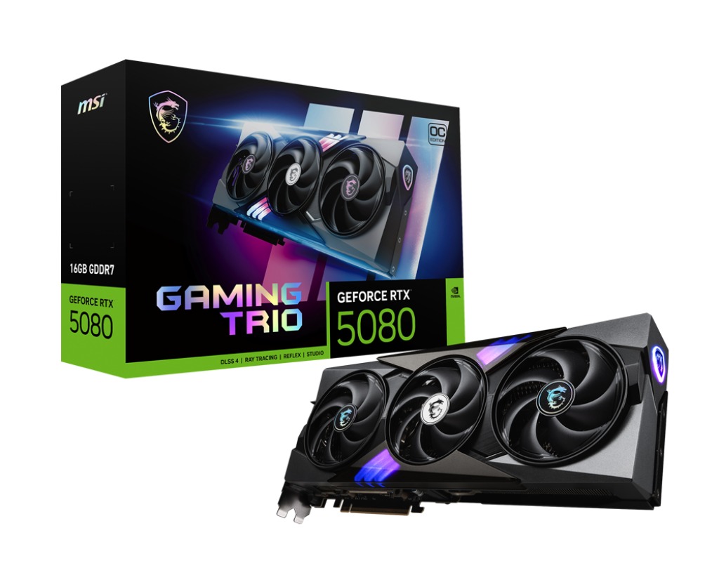Графичка картичка MSI GeForce RTX 5080 Gaming Trio OC, 16 GB GDDR7