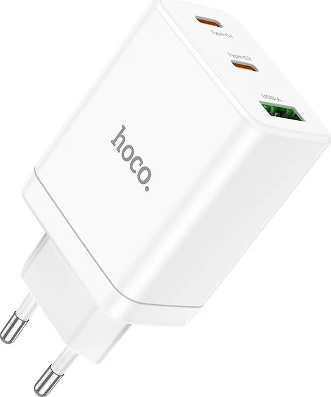 Karikues rrjeti Hoco N33, 2x USB C, USB A, 35W, i bardhë