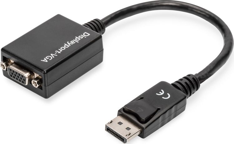 Përshtatës Assmann Digitus DisplayPort - AV D-Sub VGA, i zi