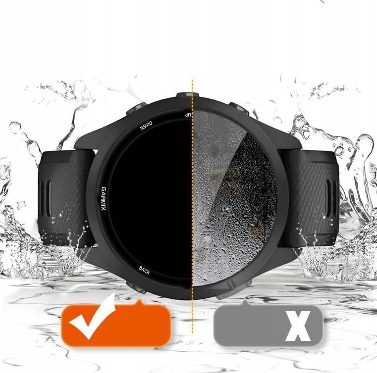 Xham mbrojtës Wozinsky Full Glue për Garmin Forerunner 265S 46mm, set 2 copë, transparent