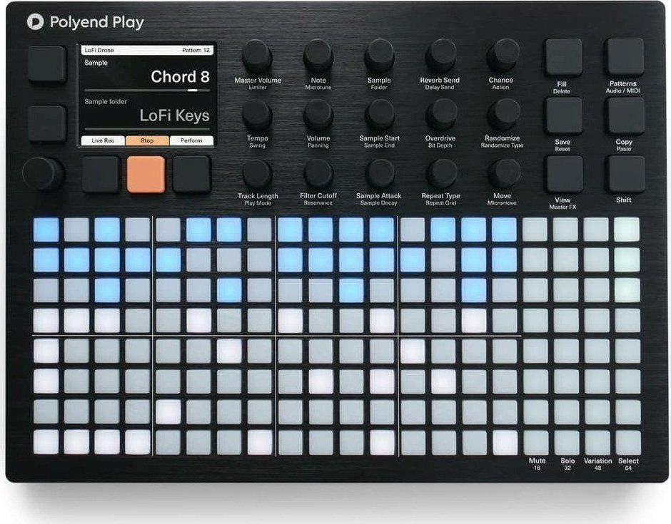 Groovebox portabël Polyend Play, ekran LCD, 16GB, i zi