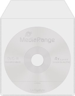 Futëse plastike për CD DVD MediaRange, 1 disk, transparente