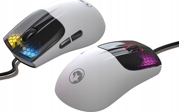 Mouse gaming Marvo M727, me kabllo USB, 12000 DPI, i bardhë