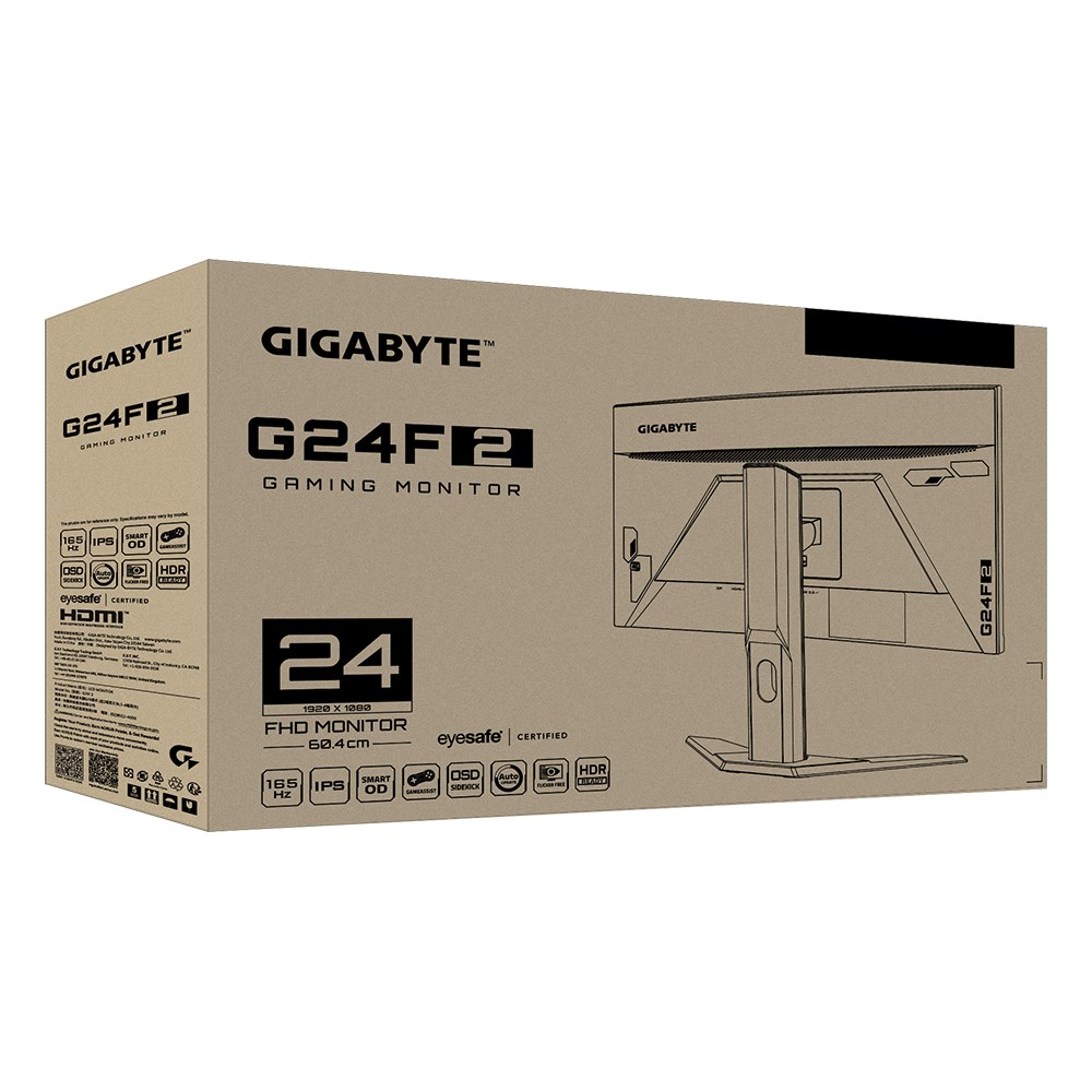 Monitor Gigabyte G24F 2, 23.8", 1920 x 1080, Full HD, 180 Hz, i zi