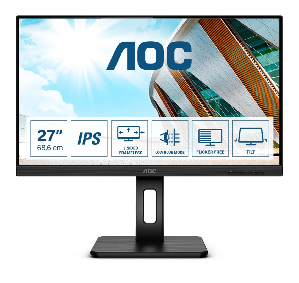 Monitor AOC 27P2Q, 27", 1920 x 1080, Full HD, 75 Hz, i zi