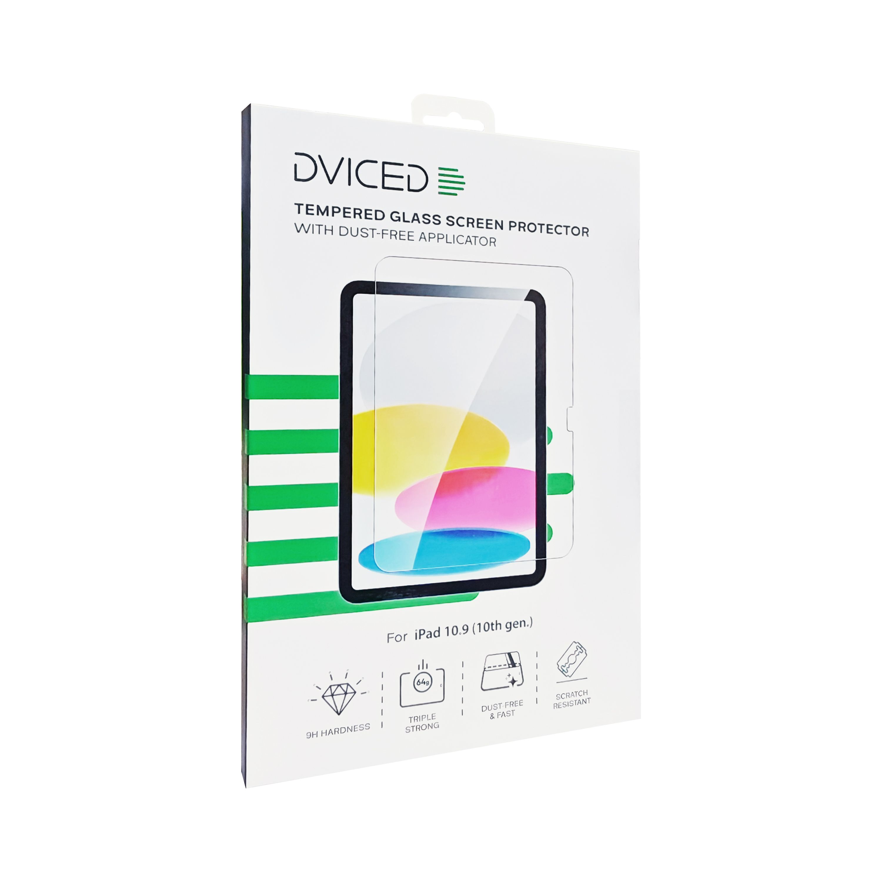 Dviced Tempered Glass Screen Protector For iPad 10.9-Inch (10Th Gen) With Dust-Free Applicator