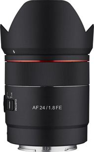 Objektiv Samyang AF 24mm f/1.8 FE për Sony E, kënd i gjerë, i zi