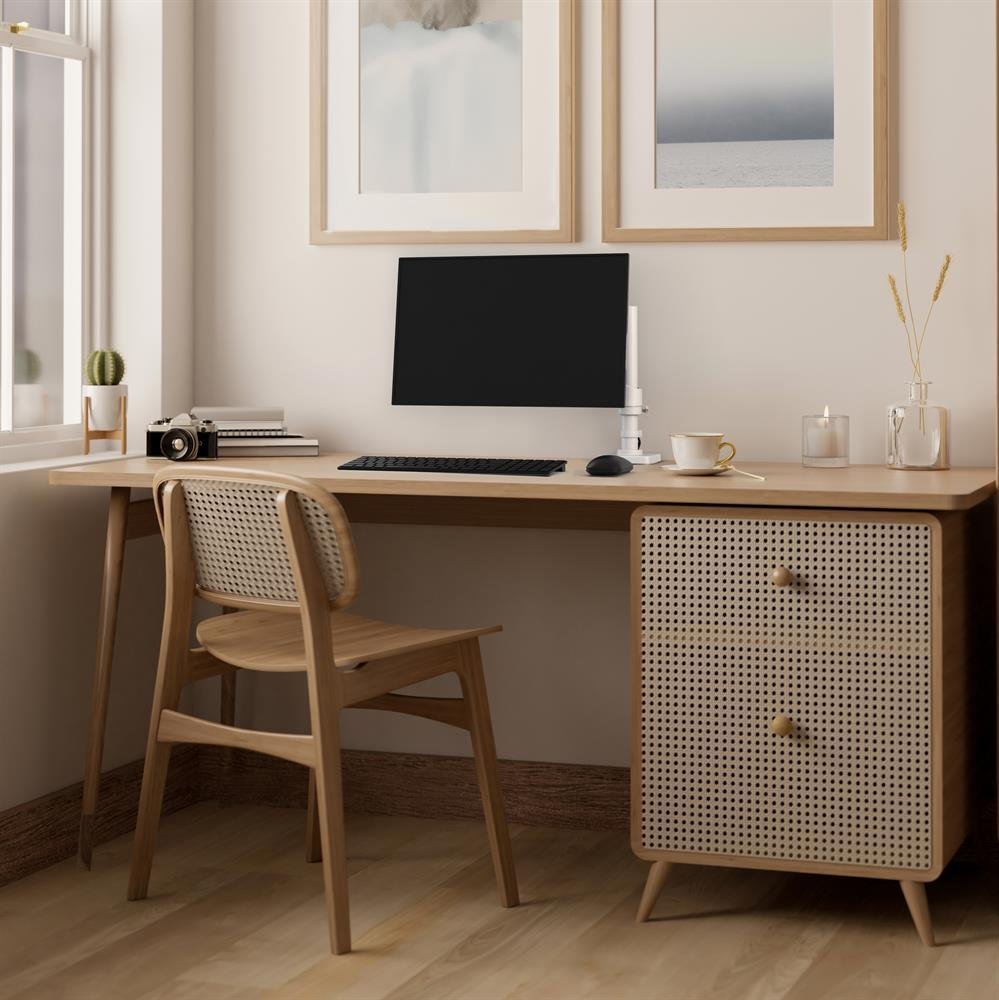 Mbajtëse tavoline për monitor Ergotron 45-669-216, deri 34", VESA 75x75 100x100, e zezë e bardhë