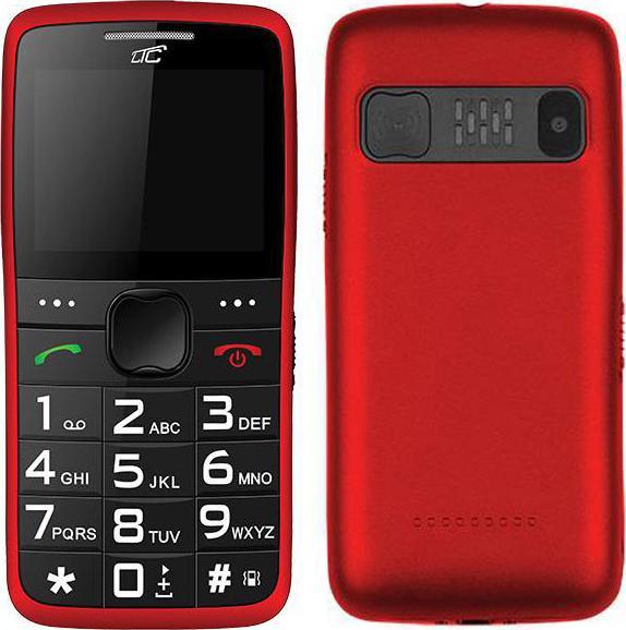 Telefoni Maxcom MOB20, 900mAh, microSD, i kuq e zi