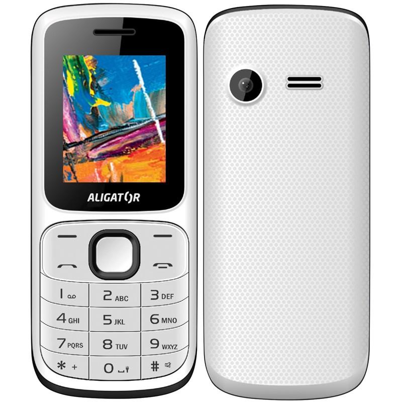 Telefoni Aligator D210, Dual SIM, ekran 1.8", i bardhë