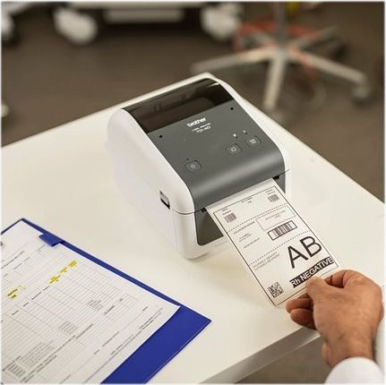 Printer etiketash Brother TD-4410D, termik direkt, desktop, i bardhë