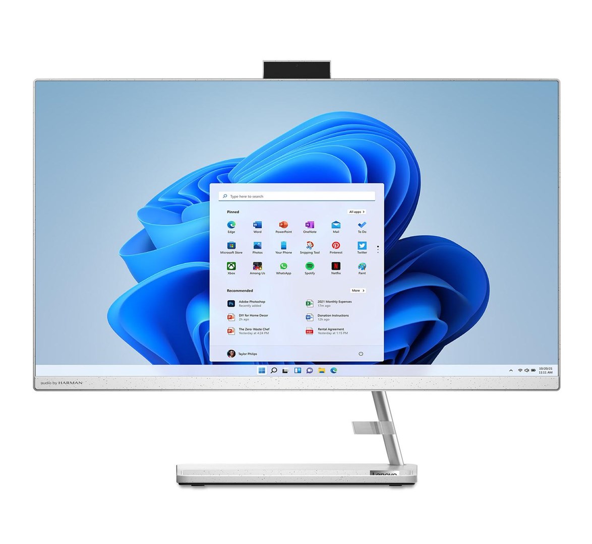 Kompjuter All-in-One Lenovo IdeaCentre 3, 27" FHD, i3-1215U, 8GB RAM, 512GB SSD, i bardhë