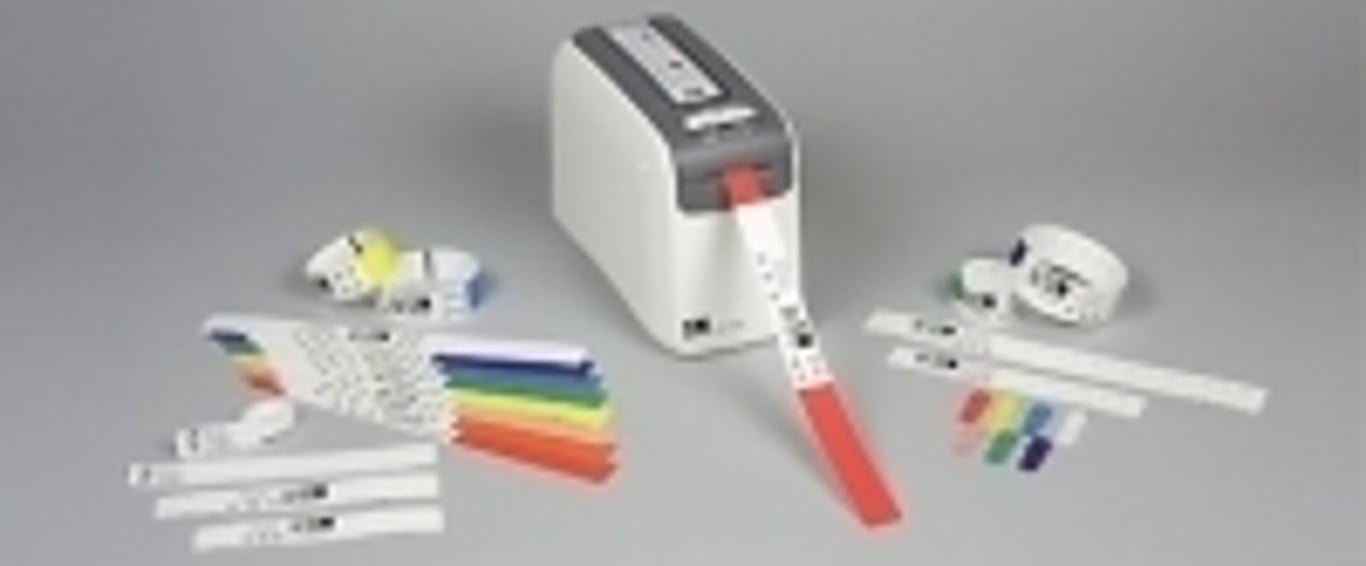 Byzylyk identifikimi Zebra Z-Band Direct, termik direkt, antimkrobial, lejla