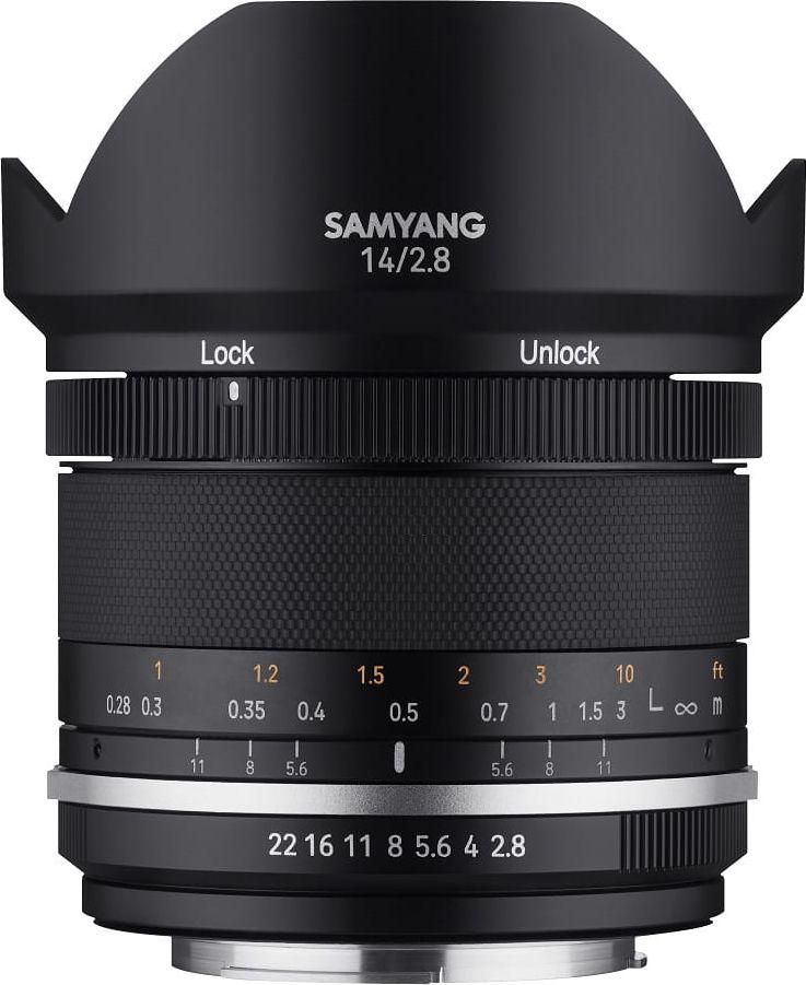 Objektiv Samyang Canon EF 14mm F2.8 MF MK2, ultra wide angle, për full frame, i zi