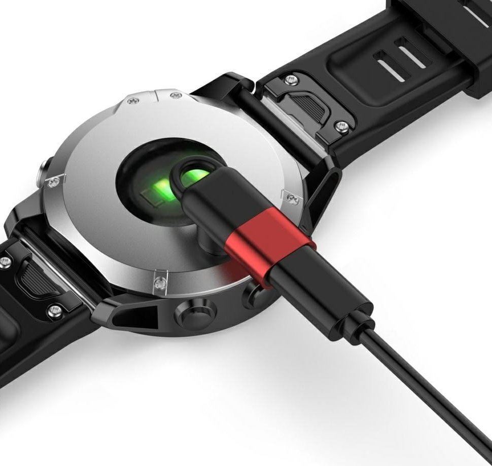 Adapter karikues Lightning Beline për orë Garmin, kompakt, i kuq