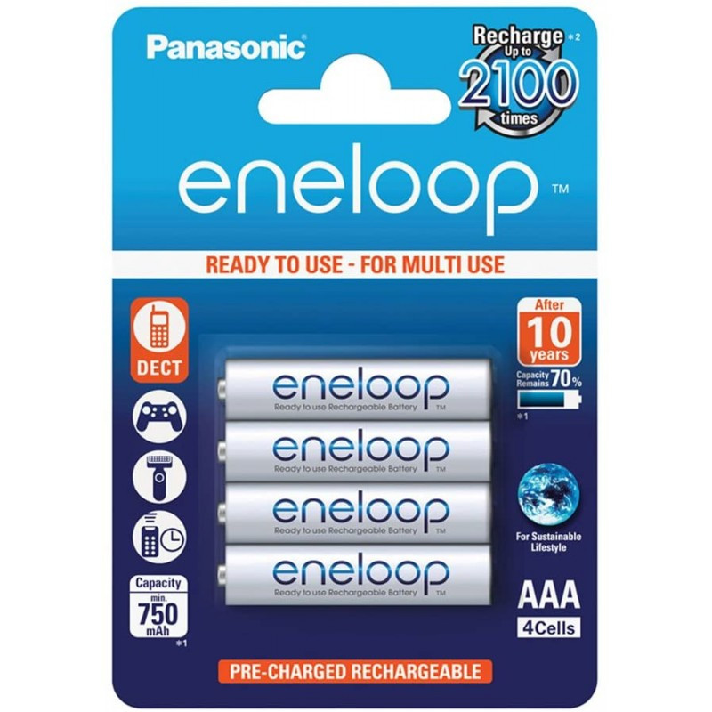 Panasonic Eneloop Batteries AAA/4B