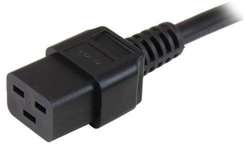 Кабел продолжувач за електрична енергија Manhattan 355209, IEC C14 на C19, 2m, црн