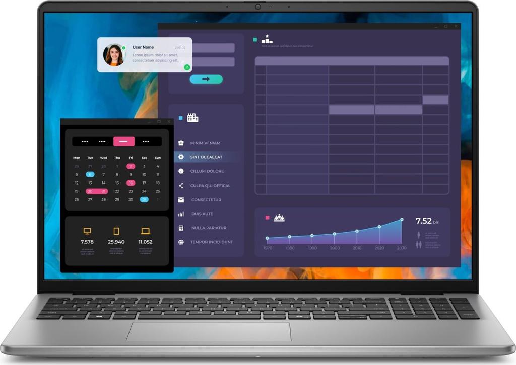 Laptop Dell Vostro 5640, 15.6", Full HD, Intel Core i5-1334U, 8GB RAM, 512GB SSD, i hirtë