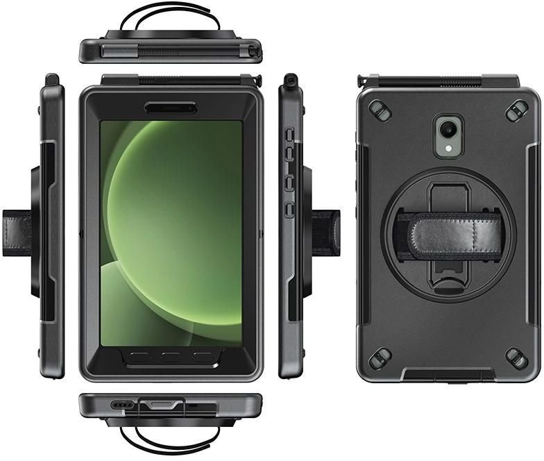 Заштитна футрола ESTUFF за Samsung Galaxy Tab Active5, издржлива, со антилизгачки материјал, црна