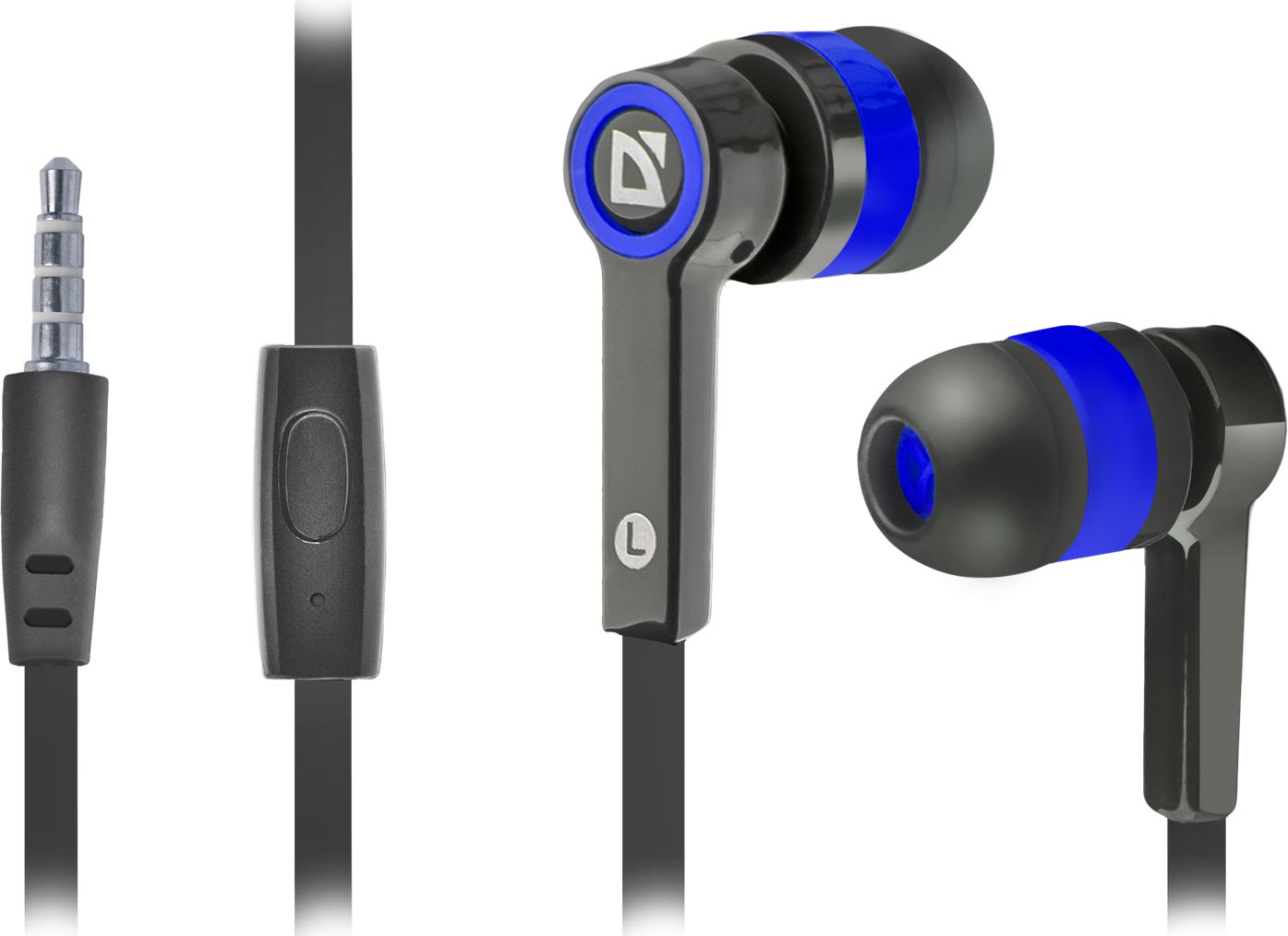Kufje in ear Defender Pulse 420, me kabllo, të zeza me blu