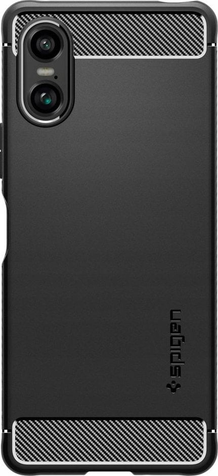 Mbulesë telefoni Spigen Rugged Armor për Sony Xperia 10 VI, TPU, mat, e zezë