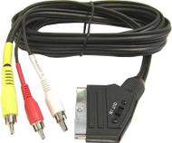 Kabllo SCART në RCA PremiumCord, 1.5m, e zezë