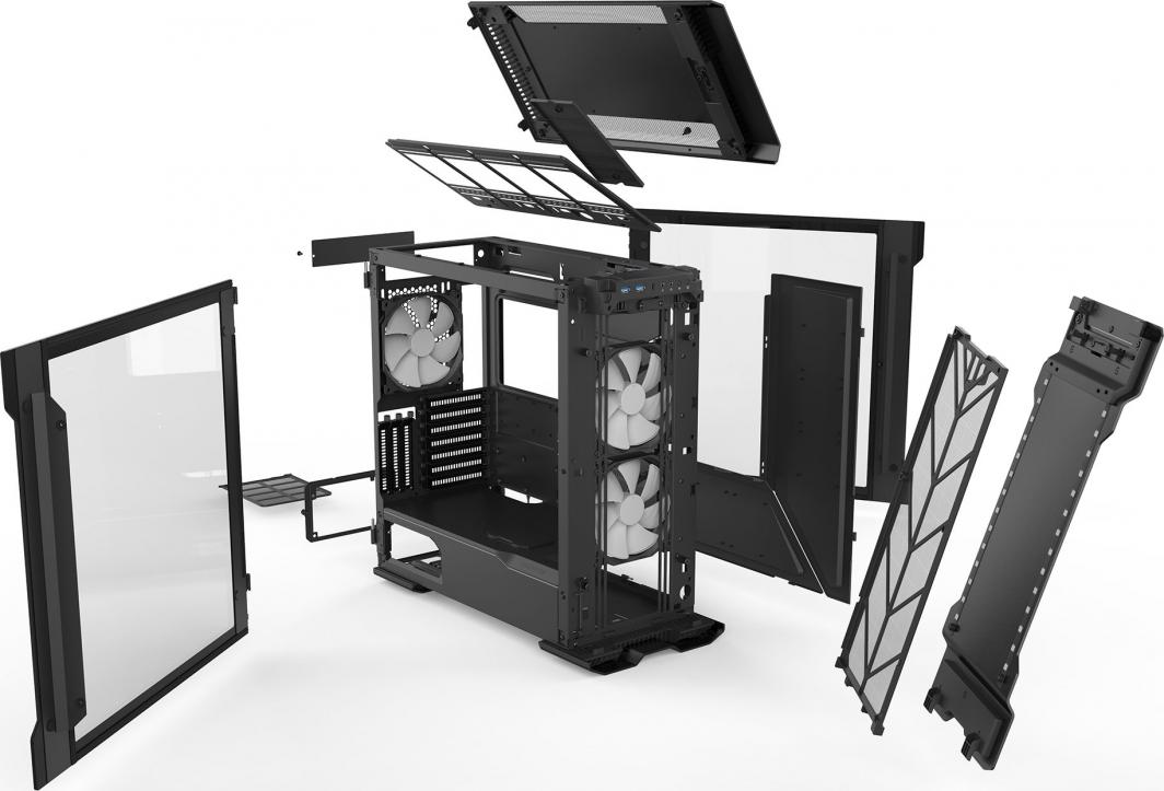 Kasë Phanteks Enthoo Evolv X, e zezë, Midi Tower