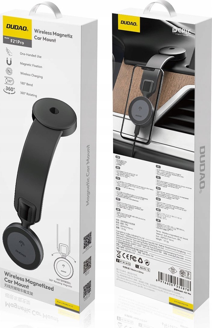 Karikues veture Dudao F21 Pro, pa tel MagSafe, 15W, i zi