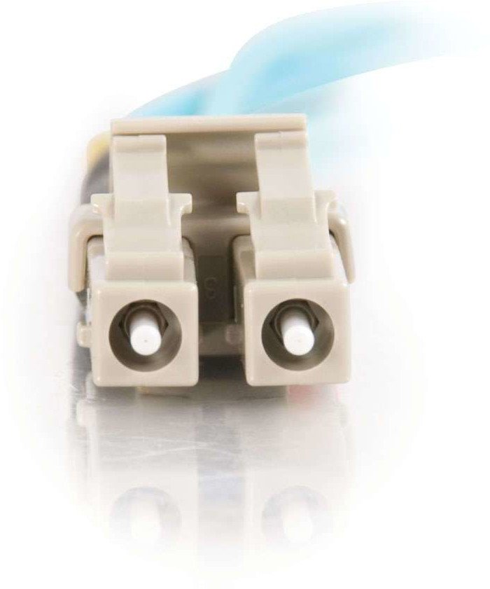 Kabllo fibër optike C2G 85554, 10m, LC duplex OM3, turkeze