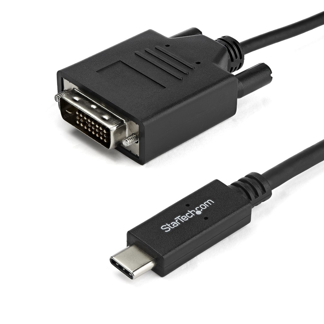 Kabllo USB-C në DVI StarTech.com, 1m, 1080p, 1920x1200, e zezë